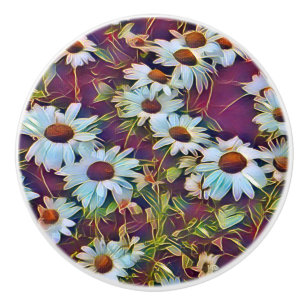 BOUTON DE PORTE EN CÉRAMIQUE FLEURS DU JOUR