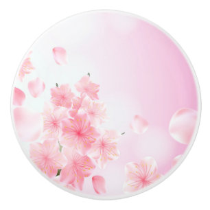 Bouton De Porte En Céramique Fleurs Florales Roses Féminines Mignonnes