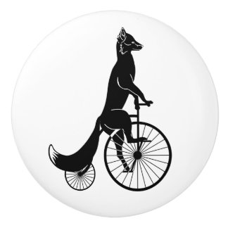 Bouton De Porte En Céramique Fox sur un vélo