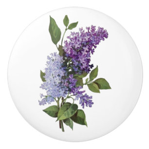 Bouton De Porte En Céramique Fraîcheur Lilacs - Décor de maison de campagne e