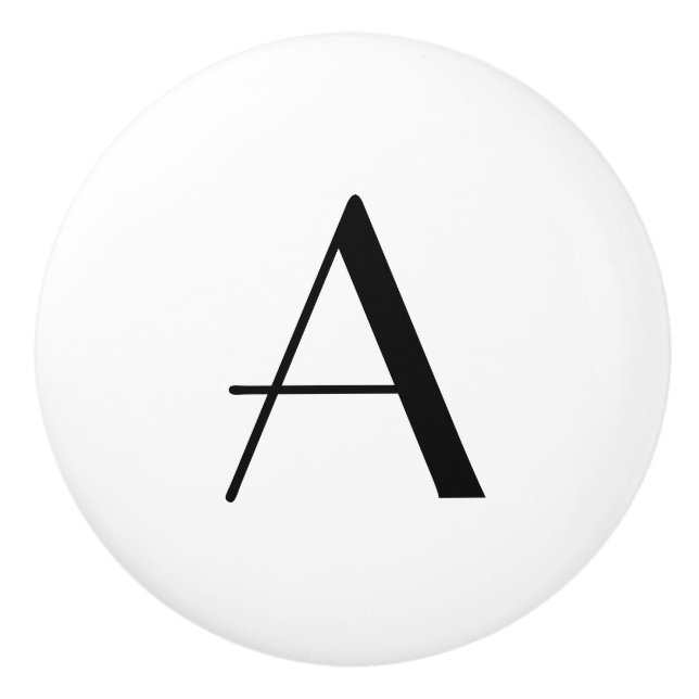 Bouton De Porte En Céramique Français en céramique de bouton de lettre (Devant)