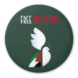 Bouton De Porte En Céramique Free Palestine Ceramic Drawer Know - Solidarité