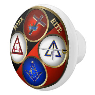 Bouton De Porte En Céramique Freemason