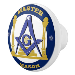 Bouton De Porte En Céramique Freemason