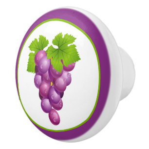 Bouton De Porte En Céramique Fruit mignon pour les amateurs de raisins