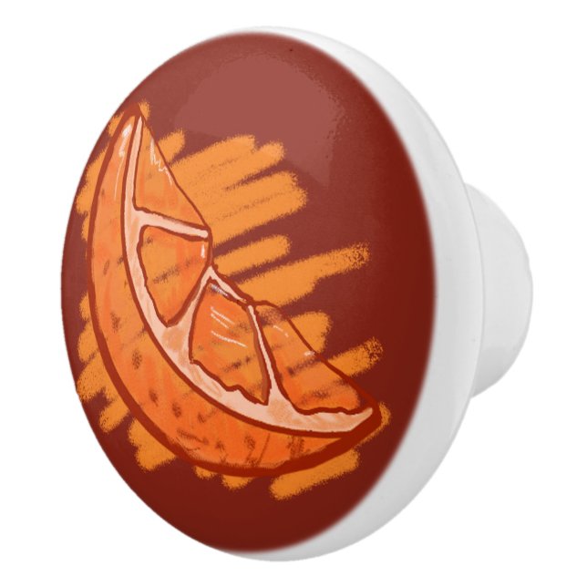 Bouton De Porte En Céramique Fruit Motif Sang Orange Cadeaux (Droite)