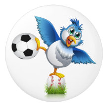 Funny Bird Ceramic Knob