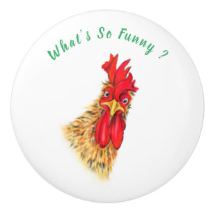 Bouton De Porte En Céramique Funny Ceramic Knob avec surprenant Rooster