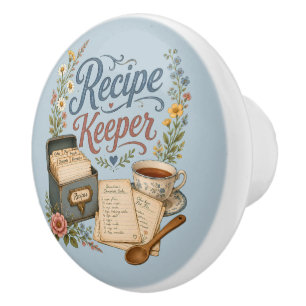 Bouton De Porte En Céramique Garde-recettes Floral Vintage Cottagecore