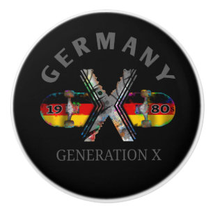 Bouton De Porte En Céramique Génération X Allemagne Skateboard 1980