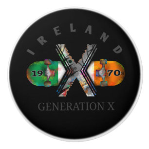 Bouton De Porte En Céramique Génération X Irlande 1970 Skateboard