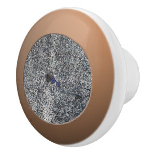 Bouton De Porte En Céramique Géologie Gris Granit Bleu Détails