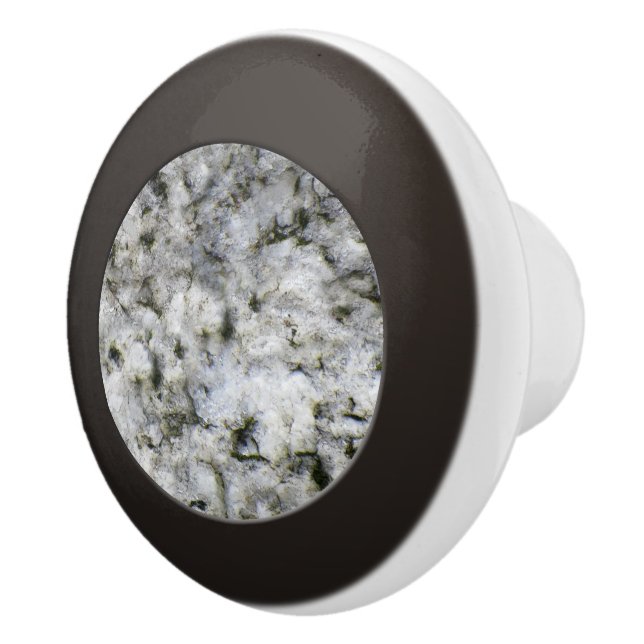 Bouton De Porte En Céramique Géologie White Granite Rock Texture (Droite)