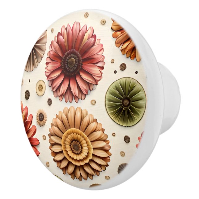 Bouton De Porte En Céramique Gerbera à gogo (Droite)