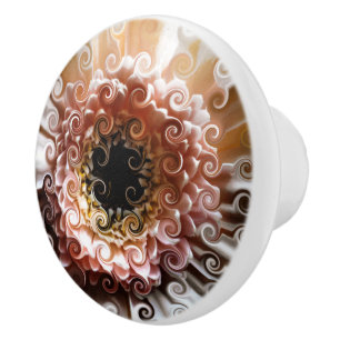 BOUTON DE PORTE EN CÉRAMIQUE GERBERA FLOWER