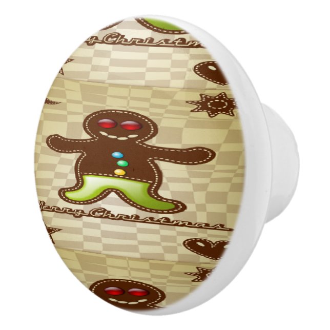 Bouton De Porte En Céramique Gingerpain biscuit (Droite)