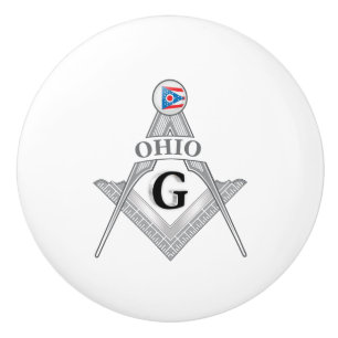 Bouton De Porte En Céramique Gîte de franc-maçonnerie de l'état de l'Ohio