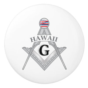 Bouton De Porte En Céramique Gîte de franc-maçonnerie de l'Etat d'Hawaii