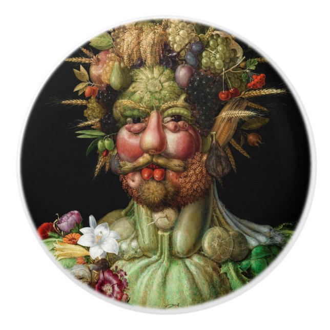 Bouton De Porte En Céramique Giuseppe Arcimboldo - Vertumnus (Devant)