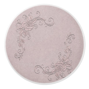 Bouton De Porte En Céramique Glamour rustique élégant vintage Rose Shabby Chic