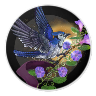 Bouton De Porte En Céramique Glory BlueJay