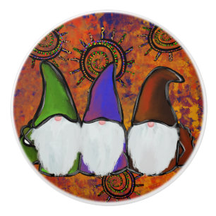 BOUTON DE PORTE EN CÉRAMIQUE GNOMES