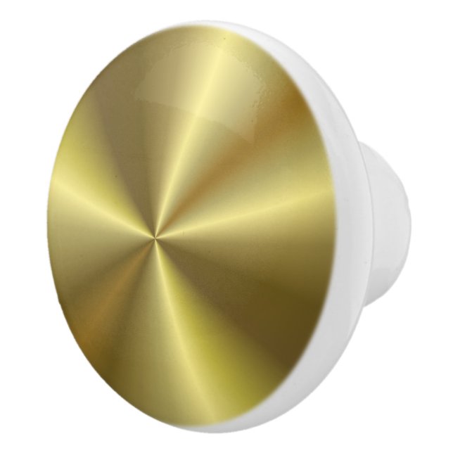 Bouton De Porte En Céramique Gold Look Metallic élégant Modèle personnalisé (Droite)