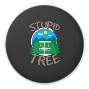 Bouton De Porte En Céramique Golf de disque - arbre stupide