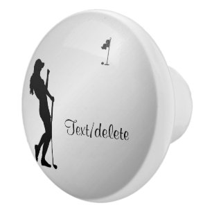 Bouton De Porte En Céramique Golfeuse personnelle 