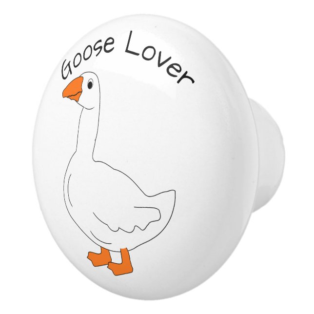 Bouton De Porte En Céramique Goose Design Personalised (Droite)