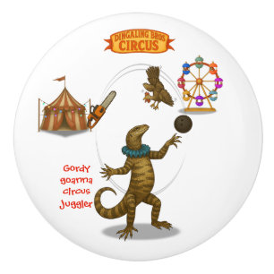 Bouton De Porte En Céramique Gordy, jongleur de goannas