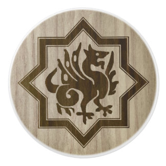 Bouton De Porte En Céramique Gothic Revival Dragon Ceramic Pull
