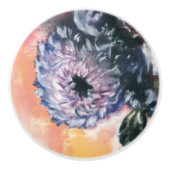 Bouton De Porte En Céramique Grâce de Filigrane (Devant)