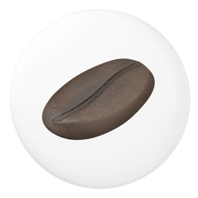 Bouton De Porte En Céramique Graine de café torréfiée (Devant)
