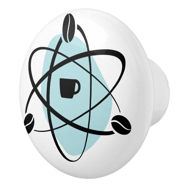 Bouton De Porte En Céramique Grains de café atomiques dans des tractions (Droite)