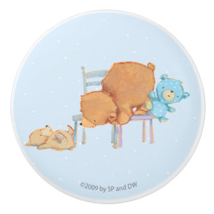 Bouton De Porte En Céramique Grand ours Brown, calicot, et chaises souples de