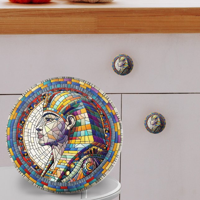 Bouton De Porte En Céramique Grande sphinx égyptienne - Art mosaïque (Créateur téléchargé)