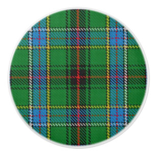 Bouton De Porte En Céramique Grandeur Écossaise Clan Duncan Tartan Plaid