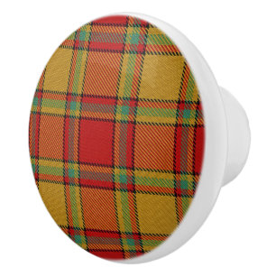 Bouton De Porte En Céramique Grandeur Écossaise Clan Scrymgeour Tartan Plaid