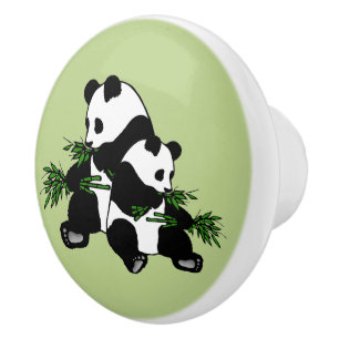 Bouton De Porte En Céramique Grandir en Panda