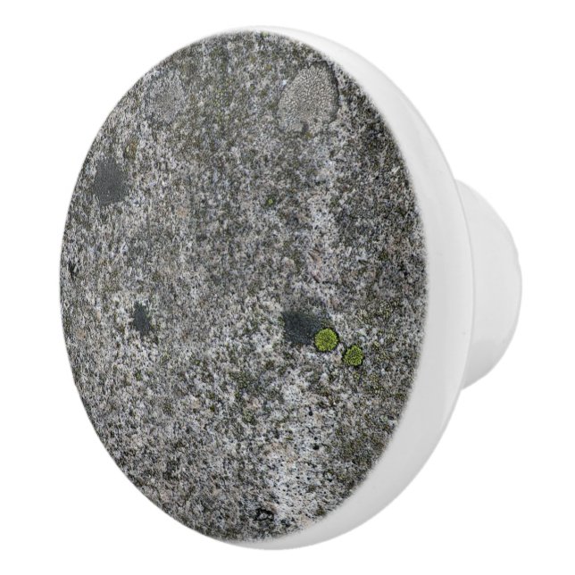 Bouton De Porte En Céramique Granit gris de géologie avec de la mousse (Droite)