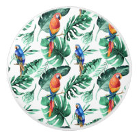 Green Tropical Feuilles & oiseaux Summer Island
