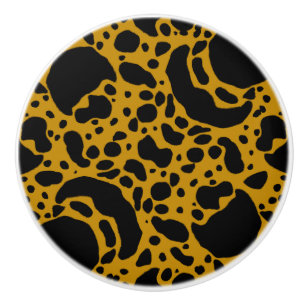 Bouton De Porte En Céramique Grenouille jaune à dartes empoisonnées
