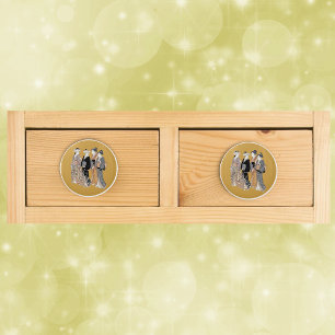 Bouton De Porte En Céramique Groupe de femmes japonaises vintages de geisha