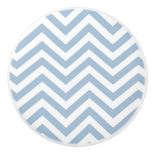 Bouton De Porte En Céramique Grunge bleu-clair Chevron texturisé