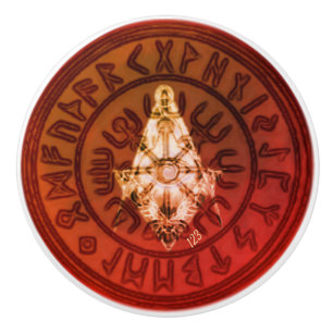 Bouton De Porte En Céramique Guerrier maçonnique