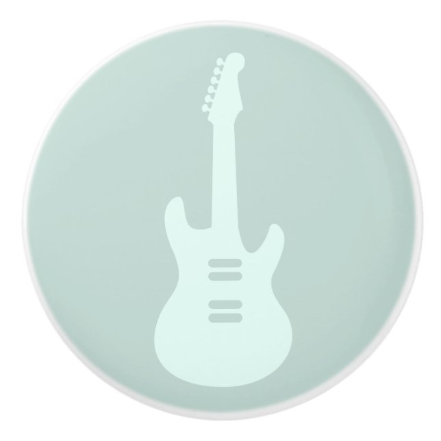 Bouton De Porte En Céramique Guitare électrique COULEUR PERSONNALISÉE (Devant)