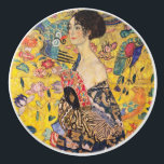 Bouton De Porte En Céramique Gustav Klimt - Dame avec ventilateur<br><div class="desc">Dame avec ventilateur - Gustav Klimt,  Huile sur toile,  1917-1918</div>