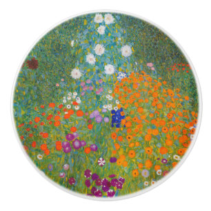Bouton De Porte En Céramique Gustav Klimt - Jardin de fleurs