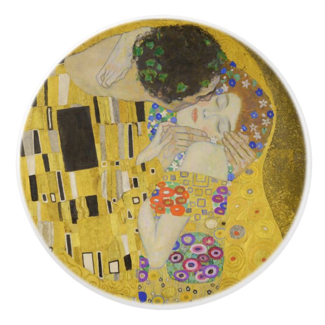 Bouton De Porte En Céramique Gustav Klimt - Le baiser (Devant)